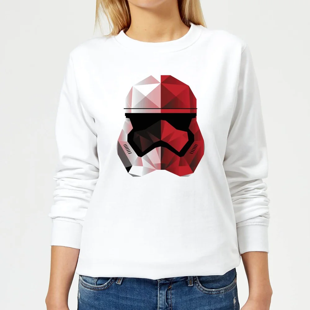 Star Wars Cubist Trooper Helmet Weiß Damen Pullover - Weiß - S Bild 1