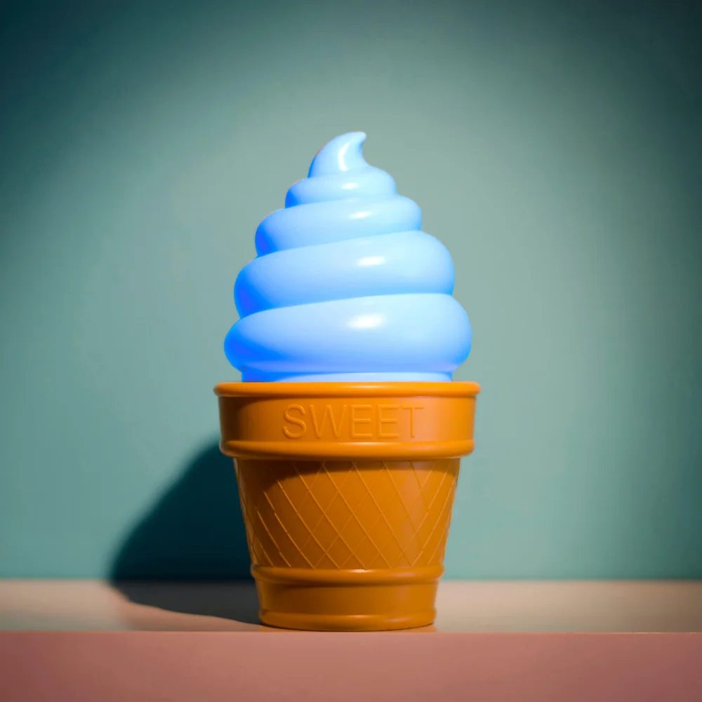 Eisformige LED Nachtlampe – Blau Bild 1