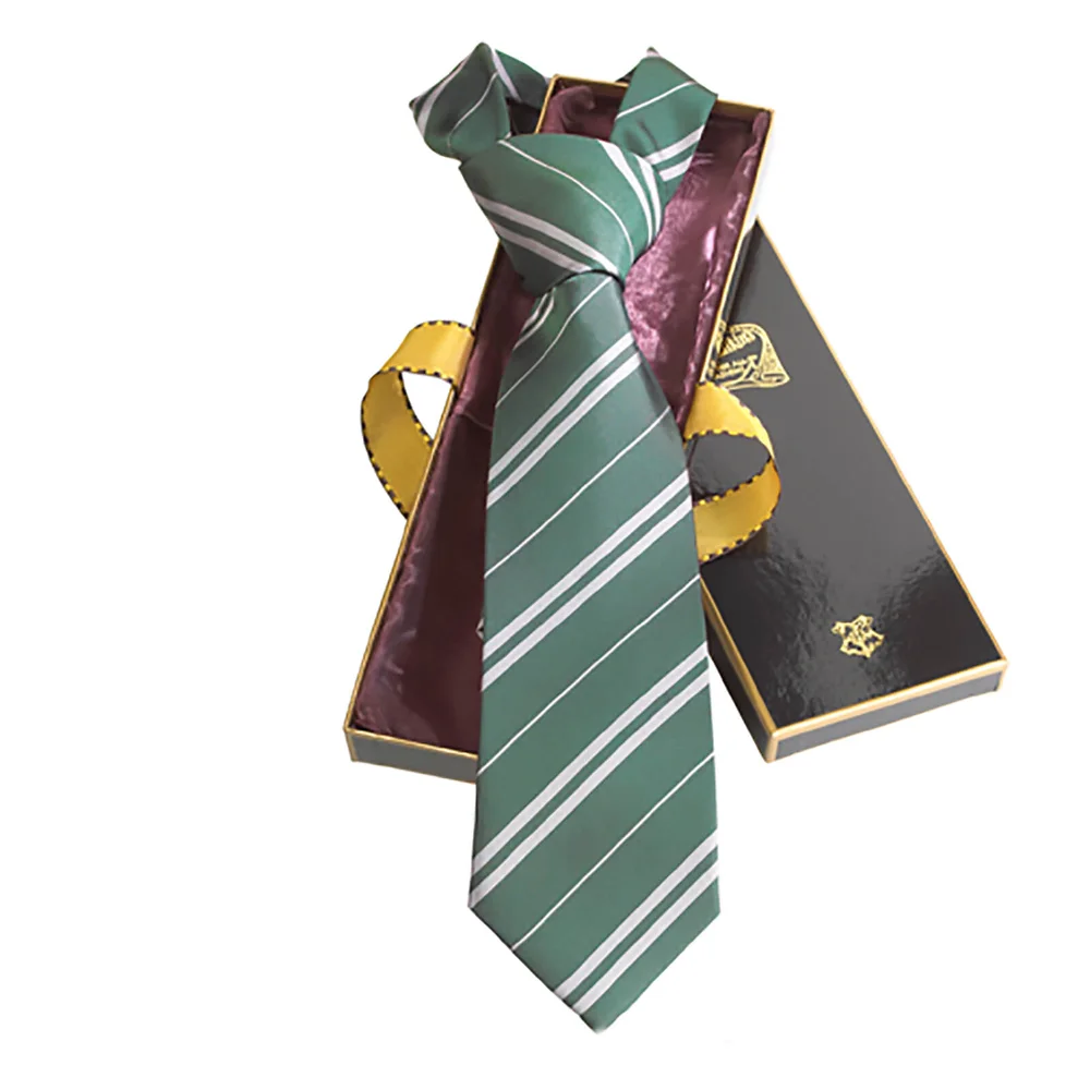 Harry Potter 100% Silk Slytherin Necktie in Madam Malkin's Box Bild 1