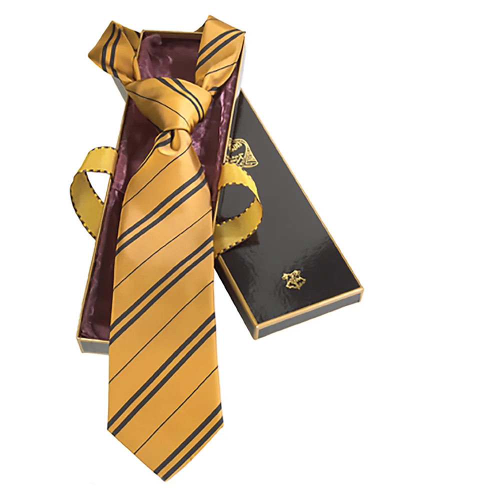 Harry Potter 100% Silk Hufflepuff Necktie in Madam Malkin's Box Bild 1