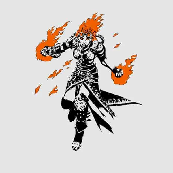 Magic The Gathering Chandra Character Art T-Shirt - Grau