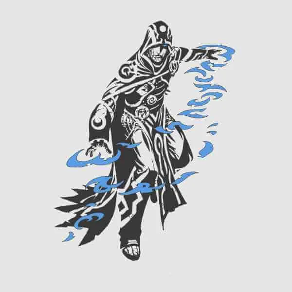 Magic The Gathering Jace Character Art T-Shirt - Grau