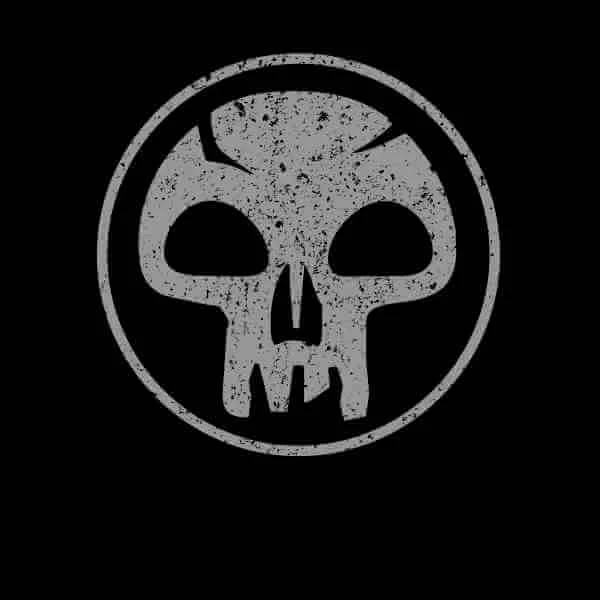 Magic The Gathering Mana Schwarz T-Shirt - Schwarz