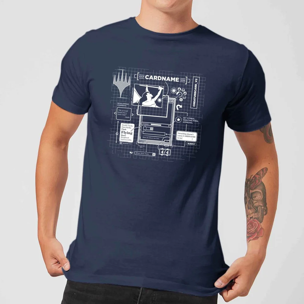 Magic The Gathering Card Grid T-Shirt - Blau - S Bild 1