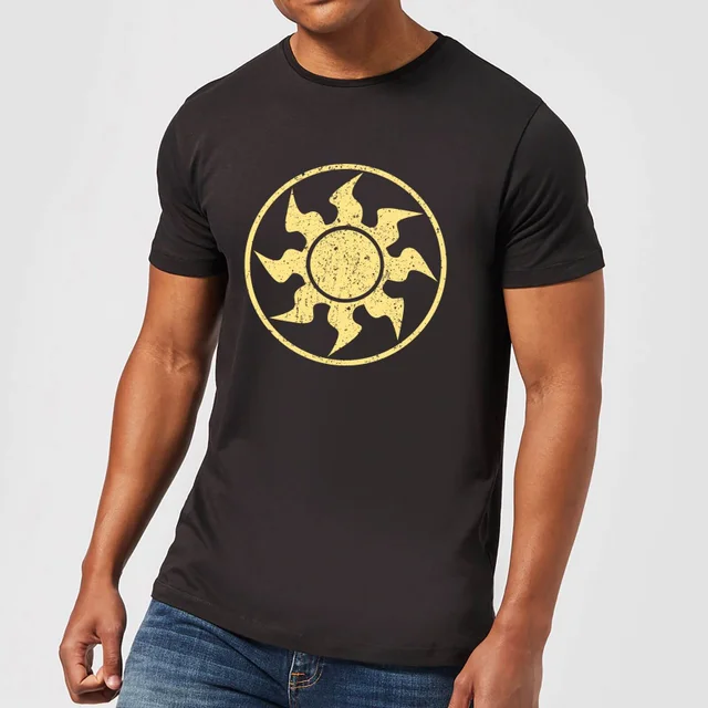 Magic The Gathering Mana Weiß T-Shirt - Schwarz