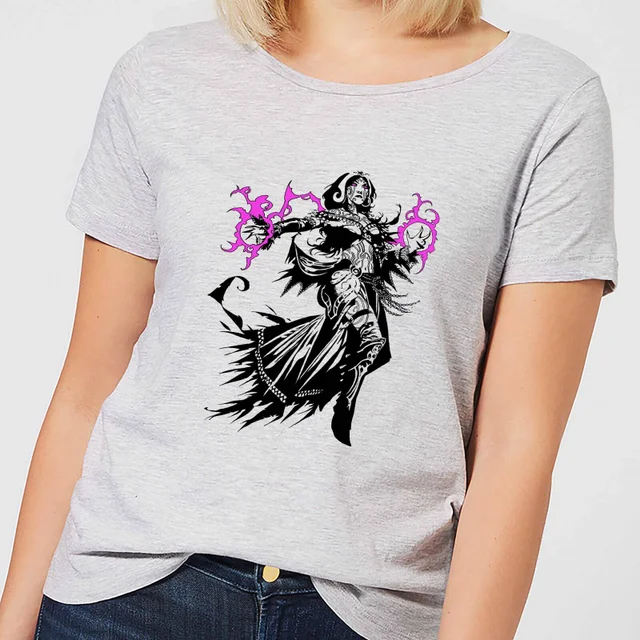 Magic The Gathering Liliana Character Art Damen T-Shirt - Grau