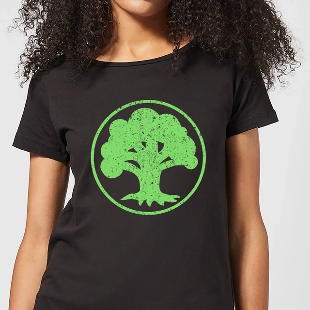 Magic The Gathering Mana Grün Damen T-Shirt - Schwarz