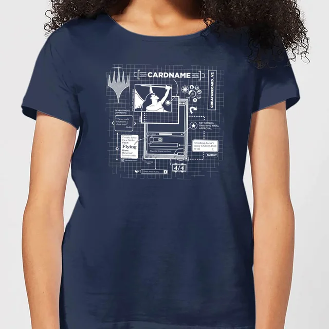 Magic The Gathering Card Grid Damen T-Shirt - Blau