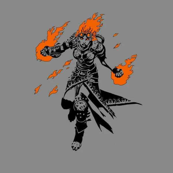 Magic The Gathering Chandra Character Art Pullover - Grau