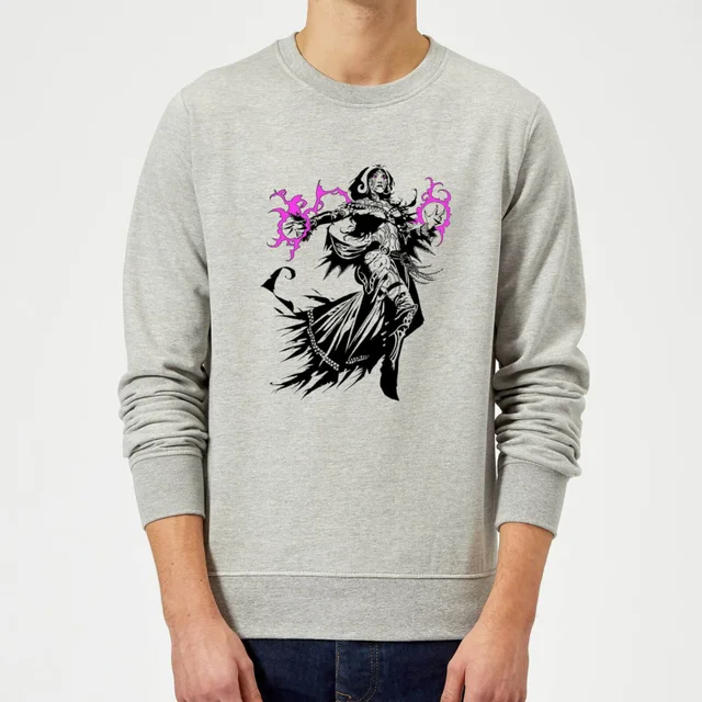 Magic The Gathering Liliana Character Art Pullover - Grau