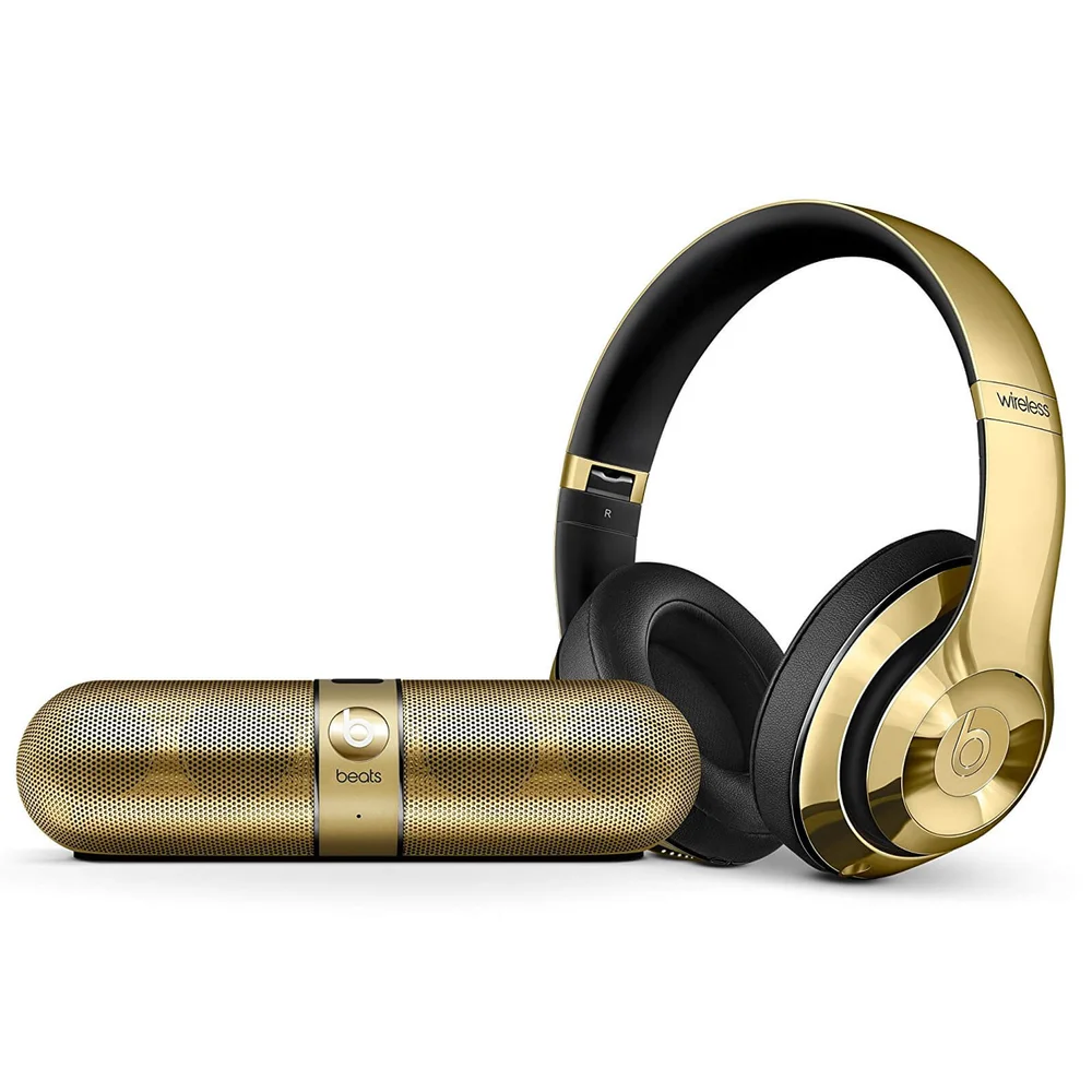 Beats by Dr. Dre Limited Edition Wireless Bundle - Studio 2.0 Headphones and Pill 2.0 - Metallic Gold Bild 1