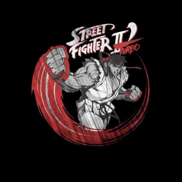 Street Fighter RYU Sketch Mens T-Shirt - Schwarz