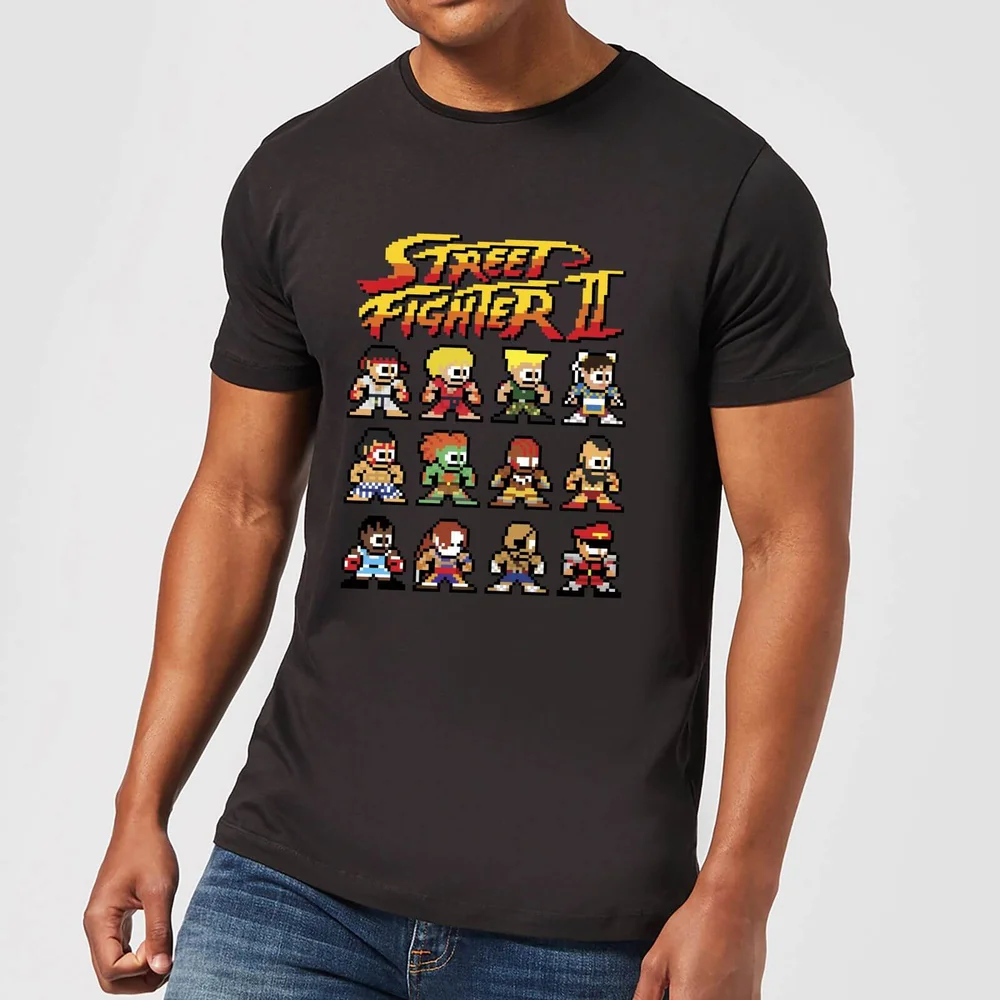 Street Fighter 2 Pixel Characters Mens T-Shirt - Schwarz - S Bild 1