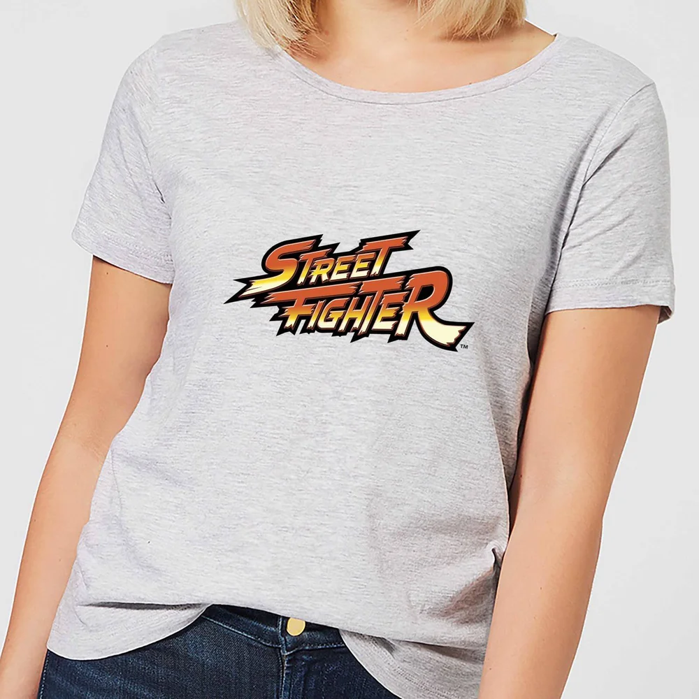 Street Fighter Logo Damen T-Shirt - Grau - S Bild 1