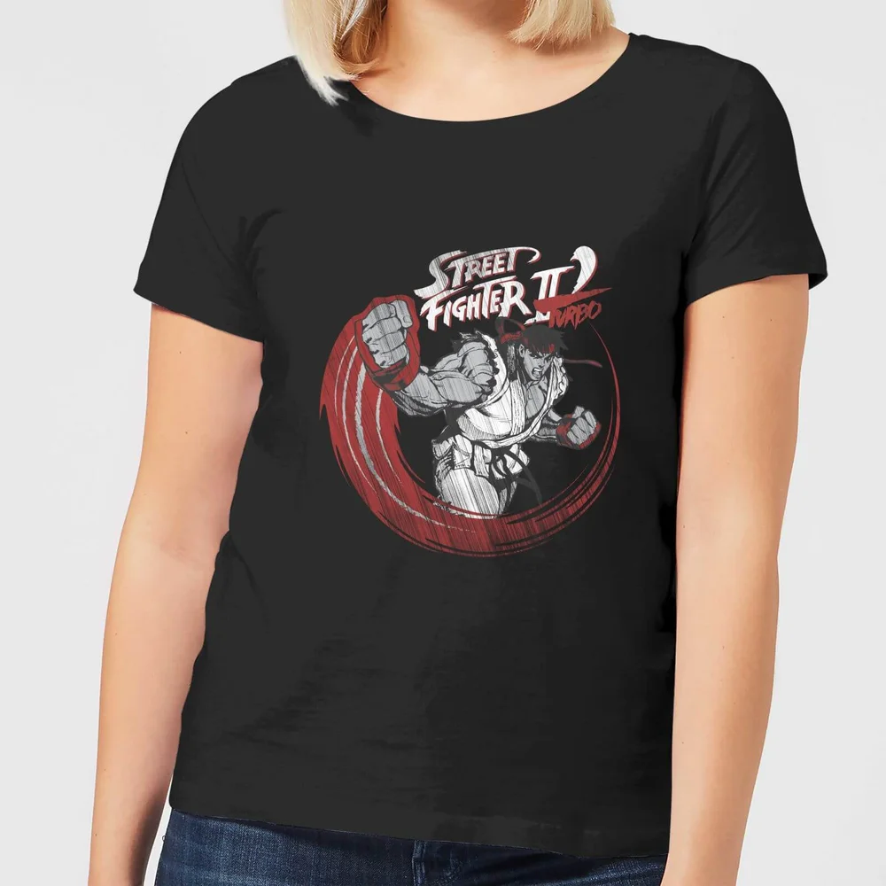 Street Fighter RYU Sketch Damen T-Shirt - Schwarz - S Bild 1