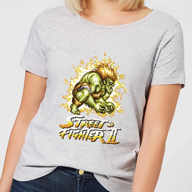 Street Fighter Blanka 16-bit Damen T-Shirt - Grau