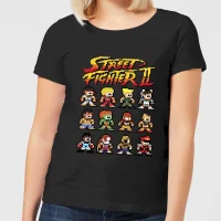 Street Fighter 2 Pixel Characters Damen T-Shirt - Schwarz - undefined undefined