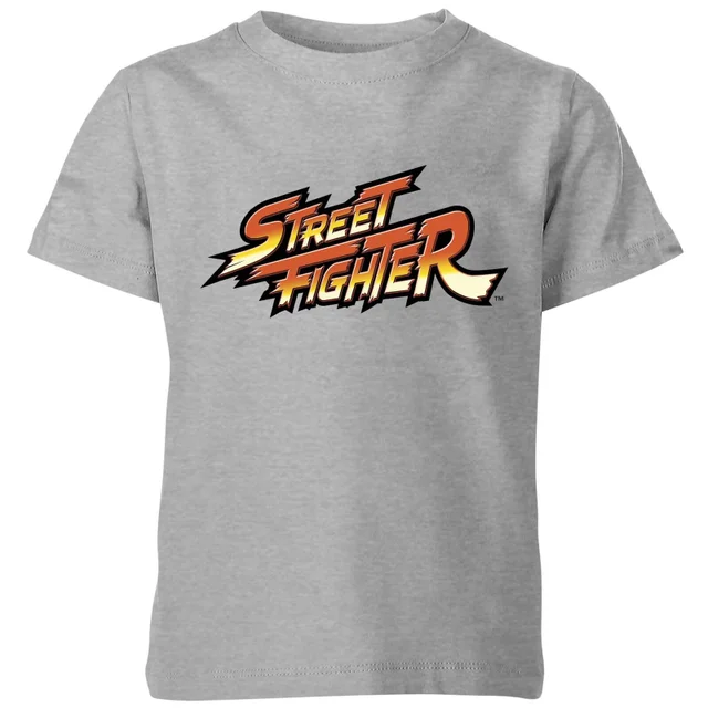Street Fighter Logo Kinder T-Shirt - Grau