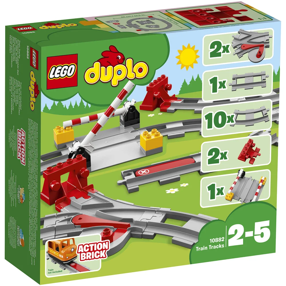 LEGO DUPLO Eisenbahn Schienen, Zugschienen Kinderspielzeug (10882) Bild 1