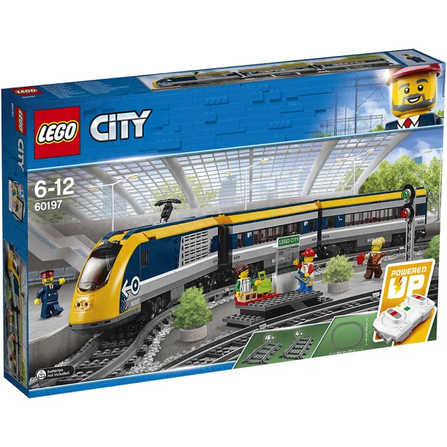 LEGO 60197 City Personenzug mit batteriebetriebenem Motor, ferngesteuertes Set mit Bluetooth-Verbindung, Schienen und Zubehör