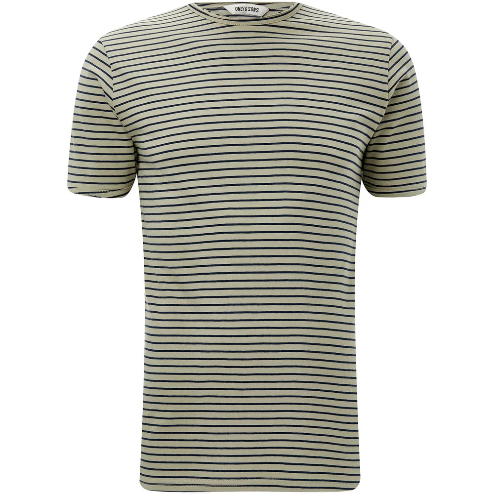Only & Sons Men's Albert Stripe T-Shirt - Tea - XS - Grün Bild 1