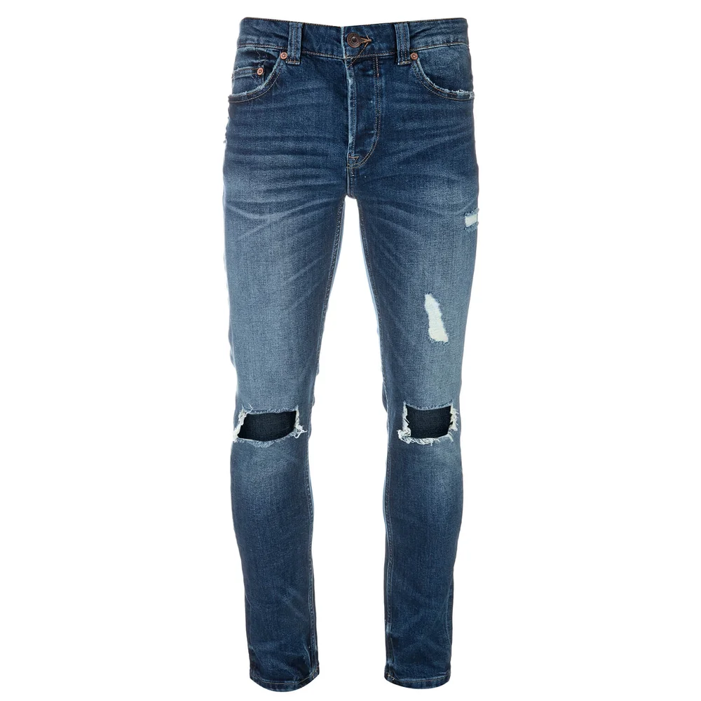 Only & Sons Men's Loom Ripped Jeans - Mid Blue Denim - W30/L32 - Blau Bild 1