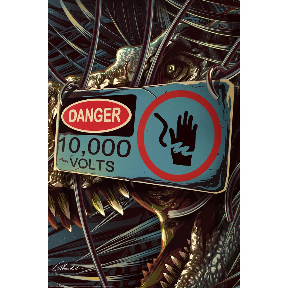 Jurassic Park 25. Jubiläum Fine Art Giclee von Chris Christodoulou - Zavvi Exklusive Limited Edition Bild 1