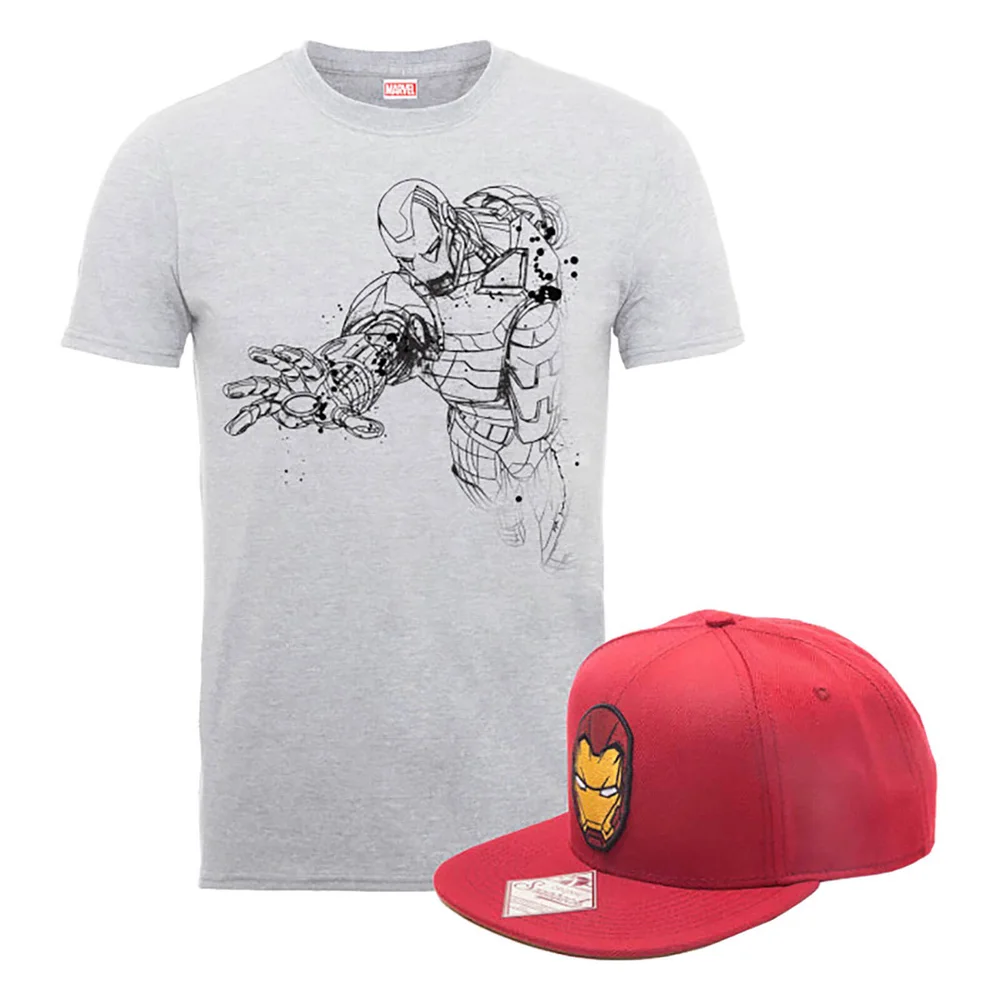 Marvel Comics Iron Man T-Shirt + Snapback Paket - Herren - S Bild 1