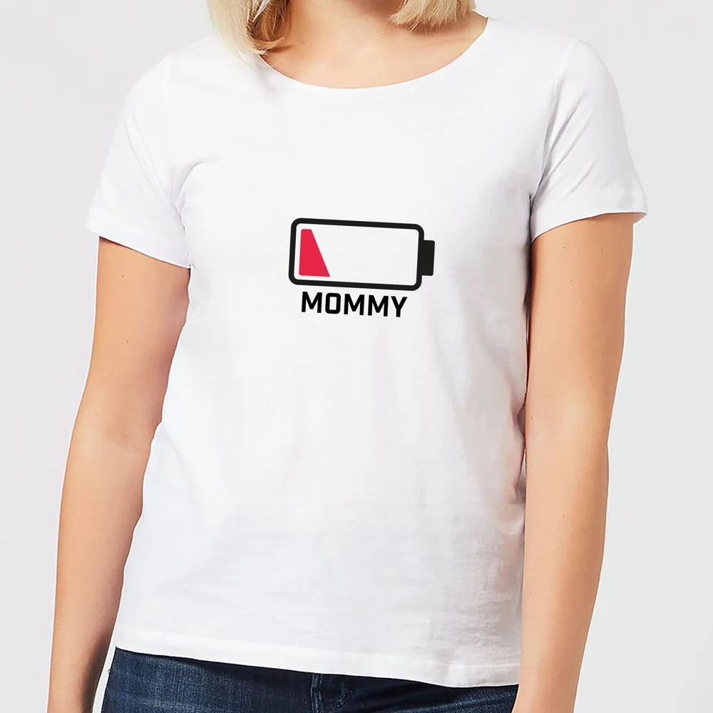 Mommy Batteries Low Women's T-Shirt - White - S - Weiß Bild 1