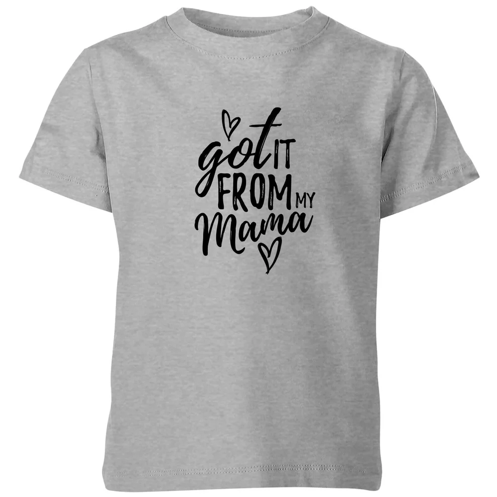 My Little Rascal Got It From Mama Kids' T-Shirt - Grey - 3-4 Jahre - Grau Bild 1