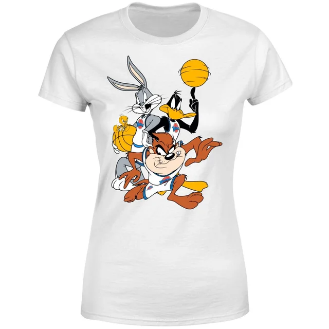 Space Jam Gruppe Shot Damen T-Shirt - Weiß