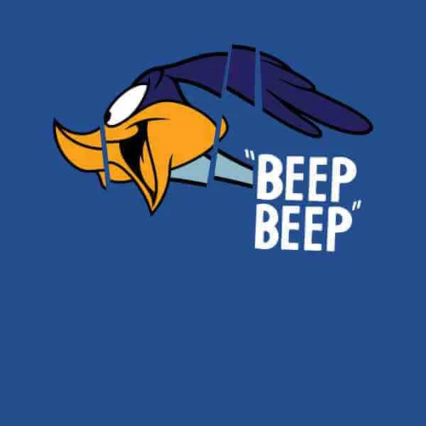 Looney Tunes Road Runner Beep Beep Herren T-Shirt - Blau Royal