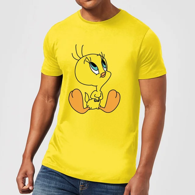 Looney Tunes Tweety Sitting Herren T-Shirt - Gelb