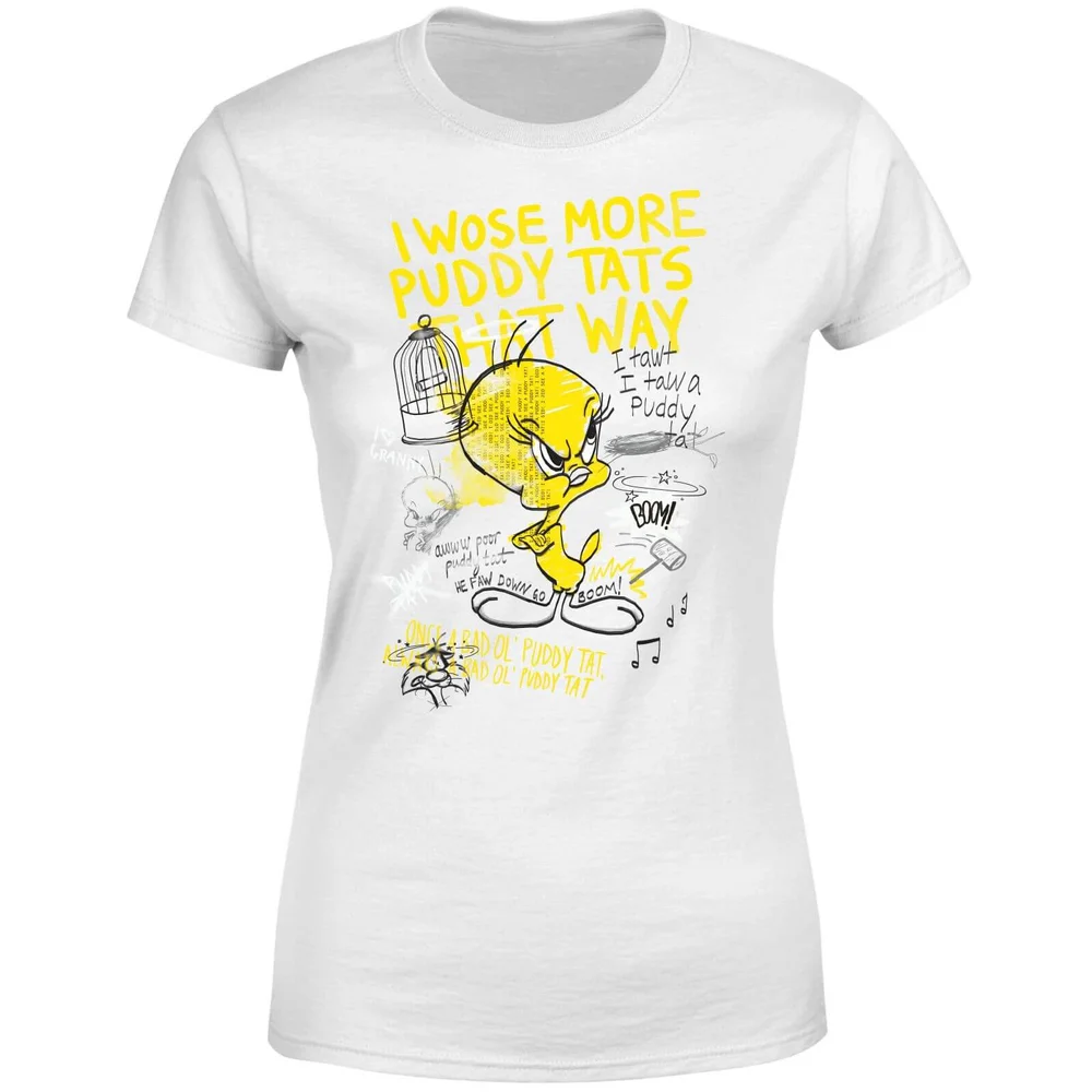 Looney Tunes Tweety Pie More Puddy Tats Damen T-Shirt - Weiß - S Bild 1