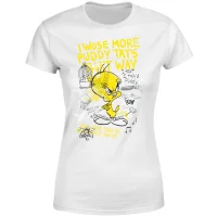 Looney Tunes Tweety Pie More Puddy Tats Damen T-Shirt - Weiß
