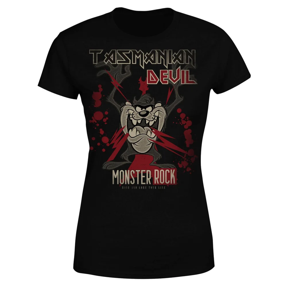 Looney Tunes Taz Monster Rock Damen T-Shirt - Schwarz - S Bild 1
