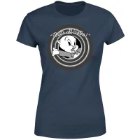Looney Tunes That's All Folks Schweinchen Dick Damen T-Shirt - Blau