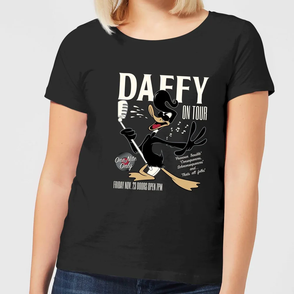 Looney Tunes Daffy Concert Damen T-Shirt - Schwarz - S Bild 1