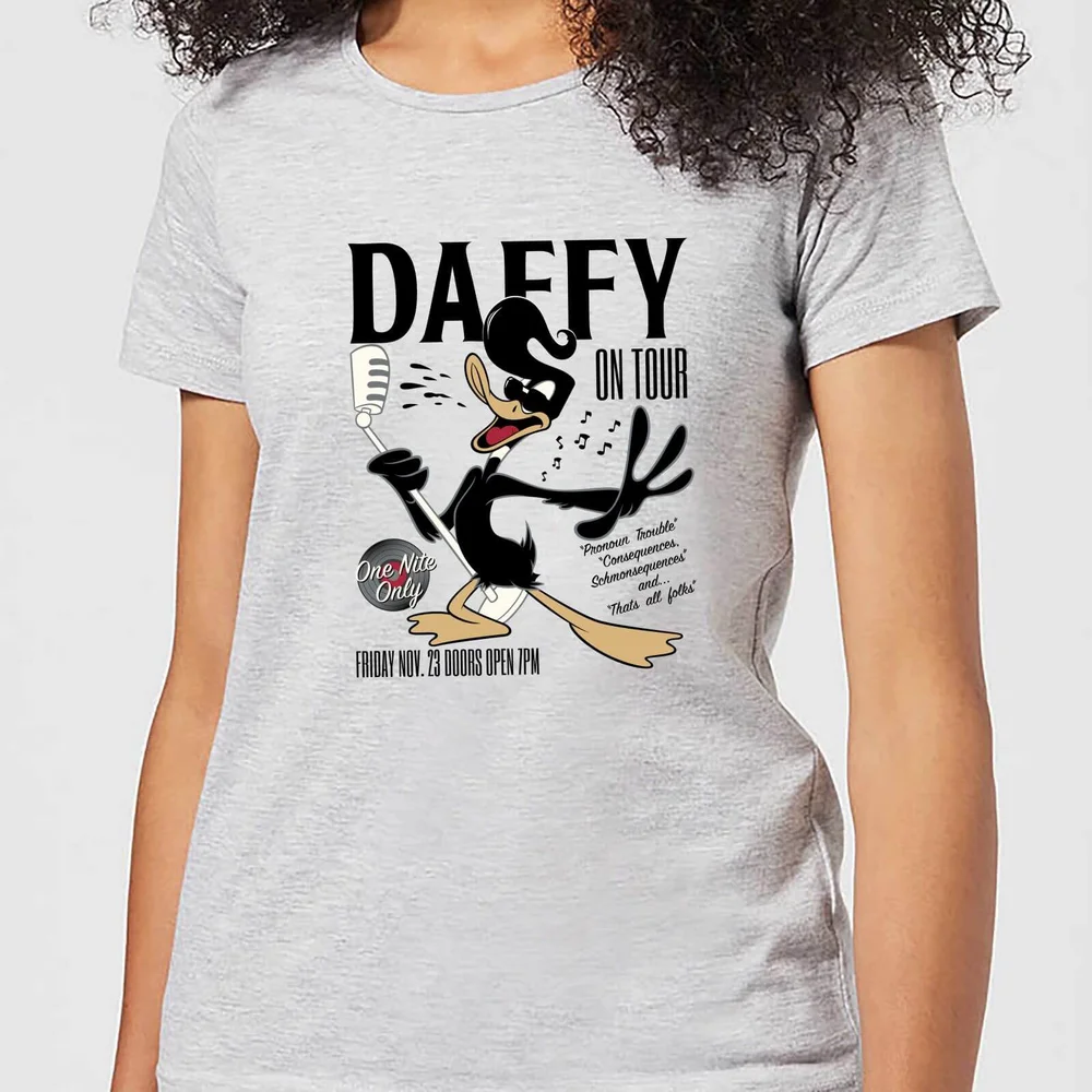 Looney Tunes Daffy Concert Damen T-Shirt - Grau - S Bild 1