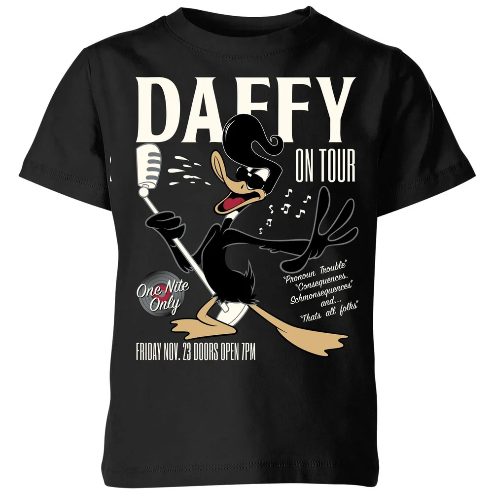 Looney Tunes Daffy Concert Kinder T-Shirt - Schwarz - 3-4 Jahre Bild 1