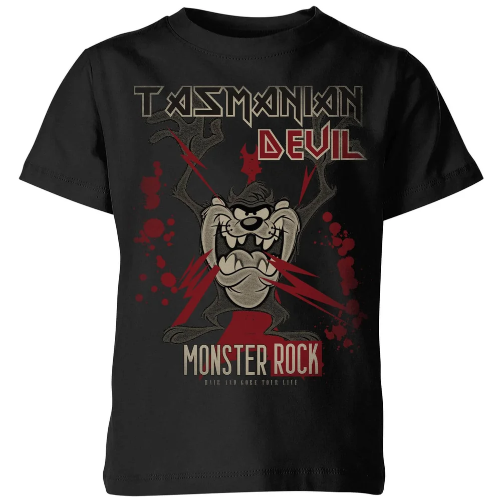 Looney Tunes Taz Monster Rock Kinder T-Shirt - Schwarz - 3-4 Jahre Bild 1