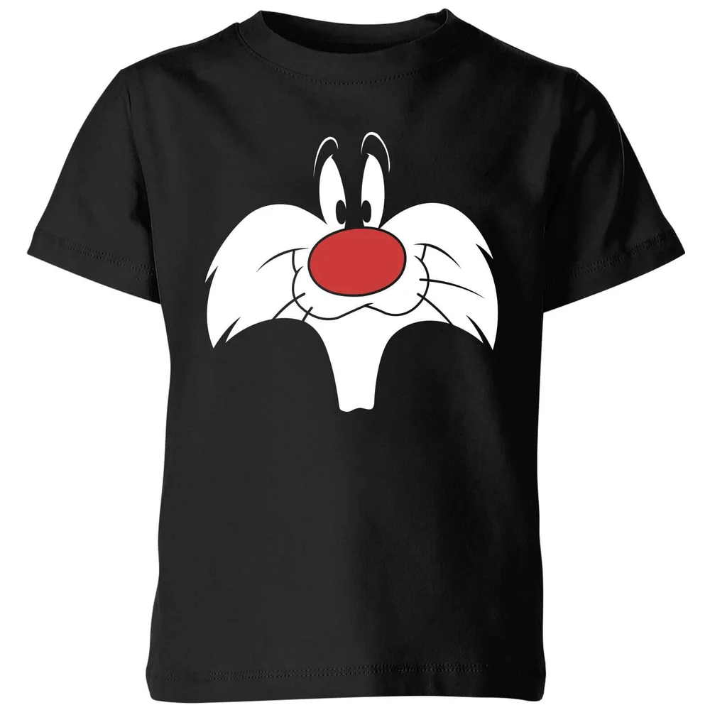 Looney Tunes Sylvester Big Gesicht Kinder T-Shirt - Schwarz - 3-4 Jahre Bild 1