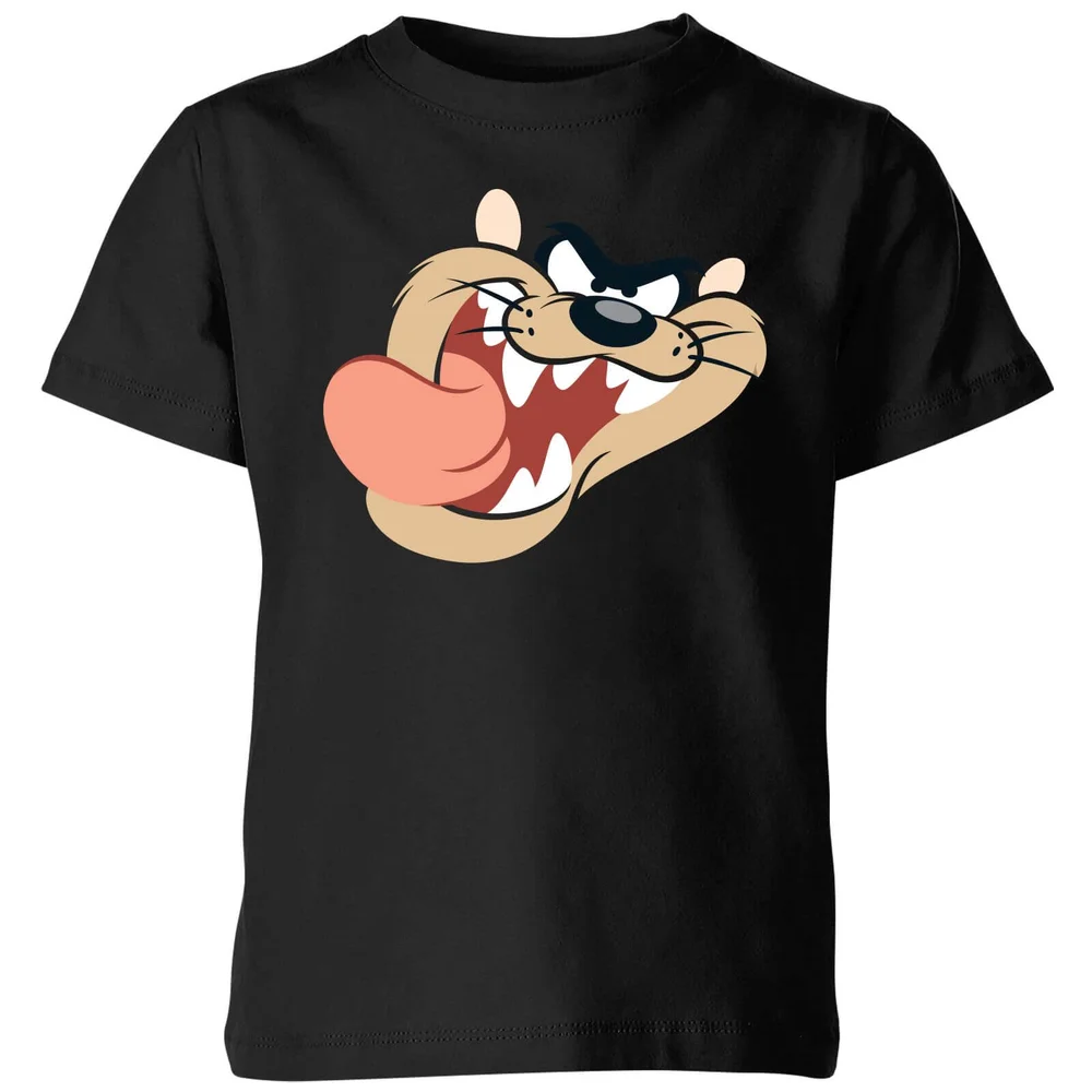 Looney Tunes Taz Gesicht Kinder T-Shirt - Schwarz - 3-4 Jahre Bild 1