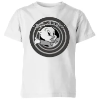 Looney Tunes That's All Folks Schweinchen Dick Kinder T-Shirt - Weiß