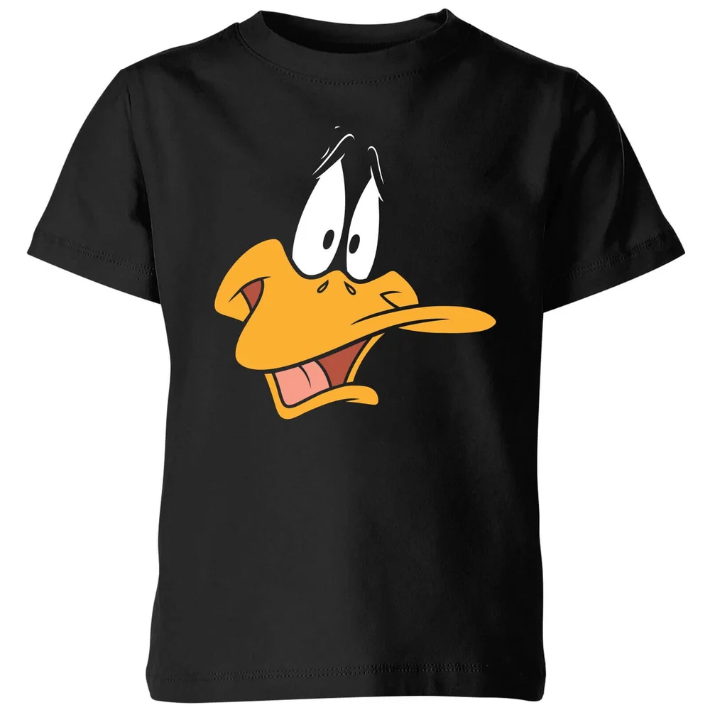 Looney Tunes Daffy Duck Gesicht Kinder T-Shirt - Schwarz - 3-4 Jahre Bild 1