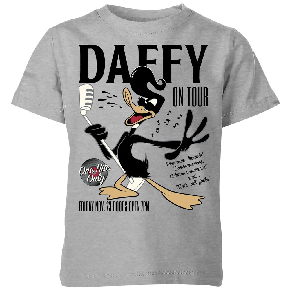 Looney Tunes Daffy Concert Kinder T-Shirt - Grau - 3-4 Jahre Bild 1