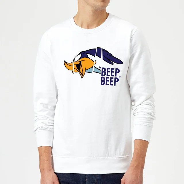 Looney Tunes Road Runner Beep Beep Pullover - Weiß