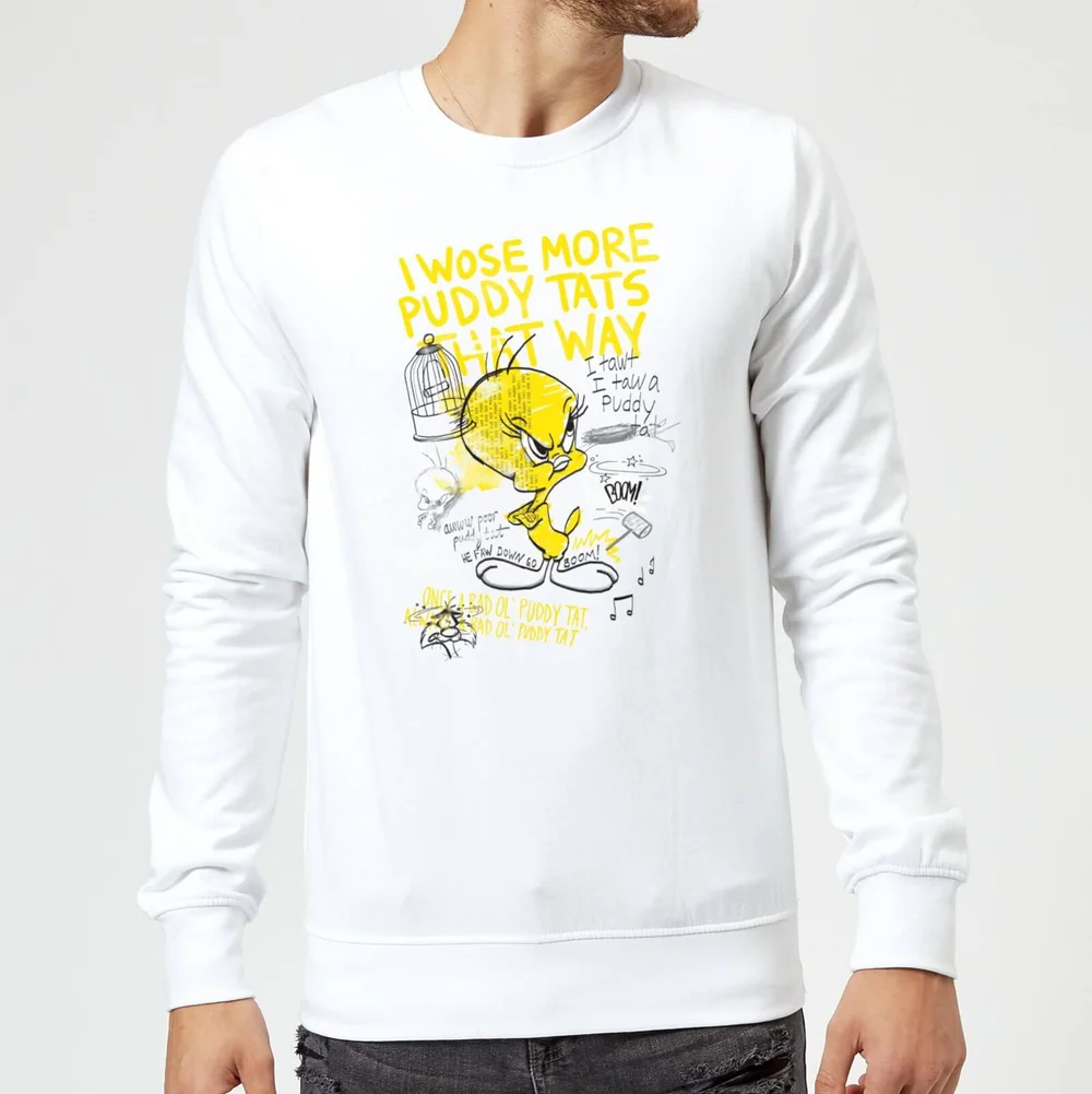 Looney Tunes Tweety Pie More Puddy Tats Pullover - Weiß - S Bild 1