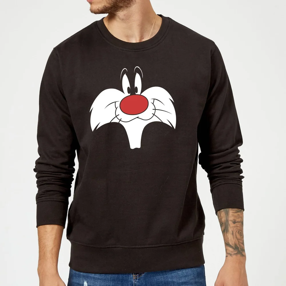 Looney Tunes Sylvester Big Gesicht Pullover - Schwarz - S Bild 1
