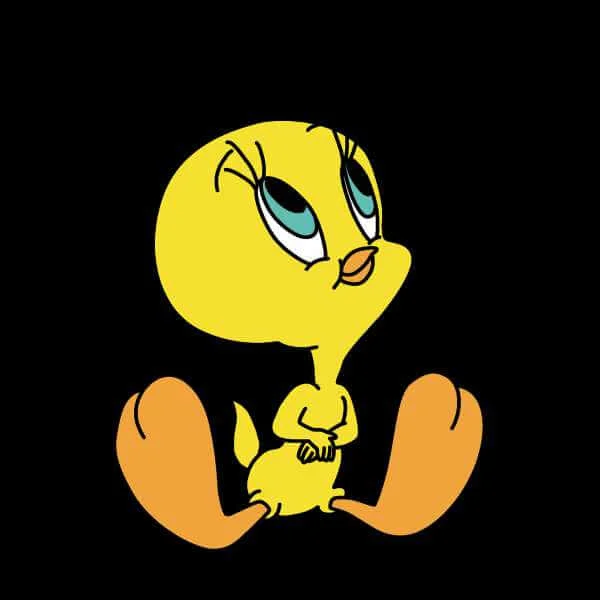 Looney Tunes Tweety Sitting Pullover - Schwarz